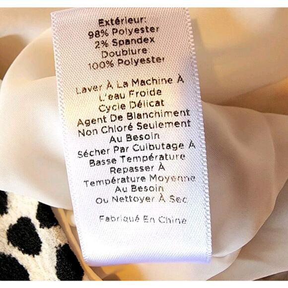 VTG 90s Talbots Petite Black White Animal Print Sheath Dress Sz 6 6P Leopard Y2K - Picture 8 of 10